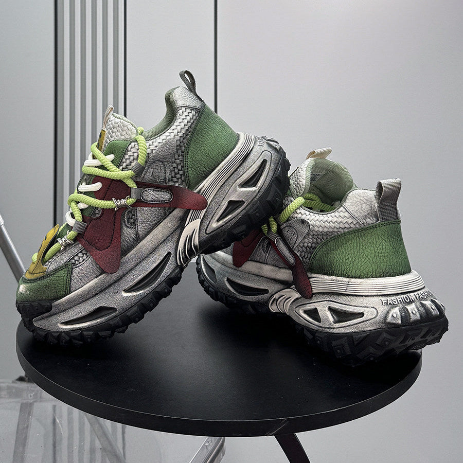 Embroidery Rope Lace Chunky Sole Sneakers WN24680
