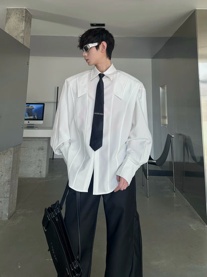 Tie Design Long Sleeve Shirt WN16750