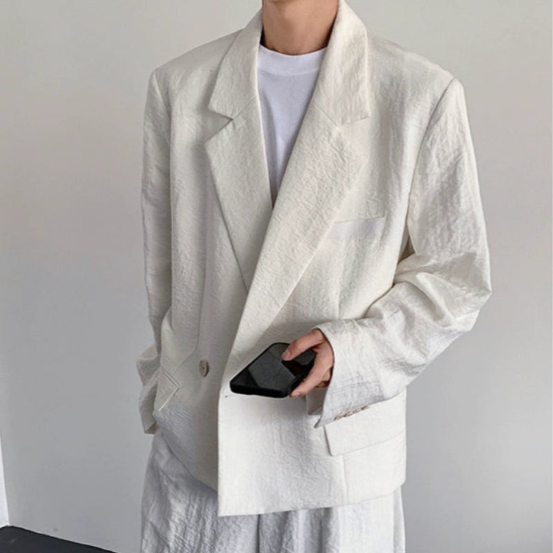 Button Closure Design Jacket & Plain Half Pants Setup WN19280