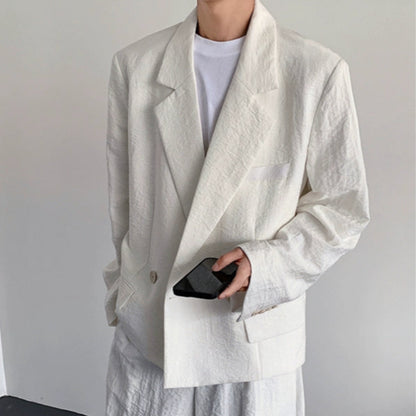 Button Closure Design Jacket & Plain Half Pants Setup WN19280