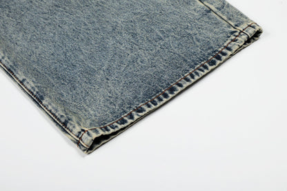 Deconstruction Patchwork Wide Leg Denim Jeans WN25851