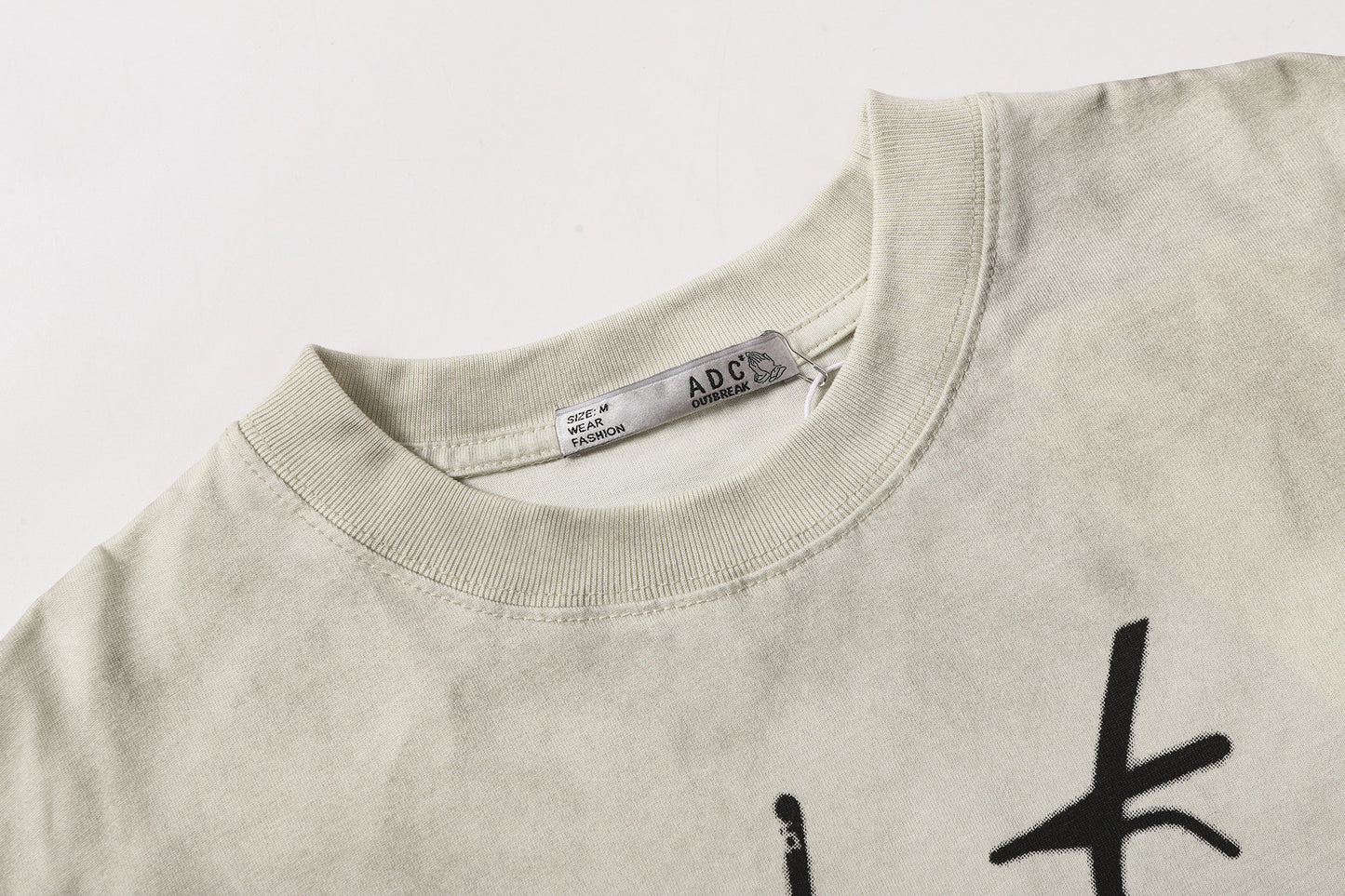 Washed Graphic Art Print Short Sleeve T-Shirt WN25761