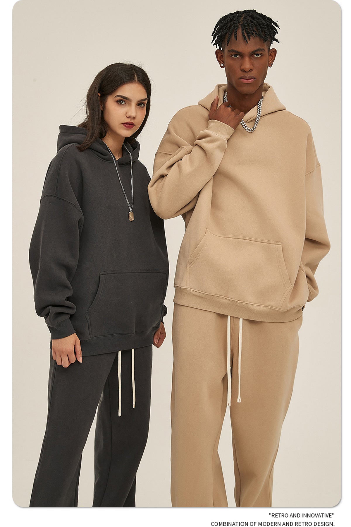 Oversize Heavyweight Hoodie & Heavyweight Sweatpants Setup WN6638-K