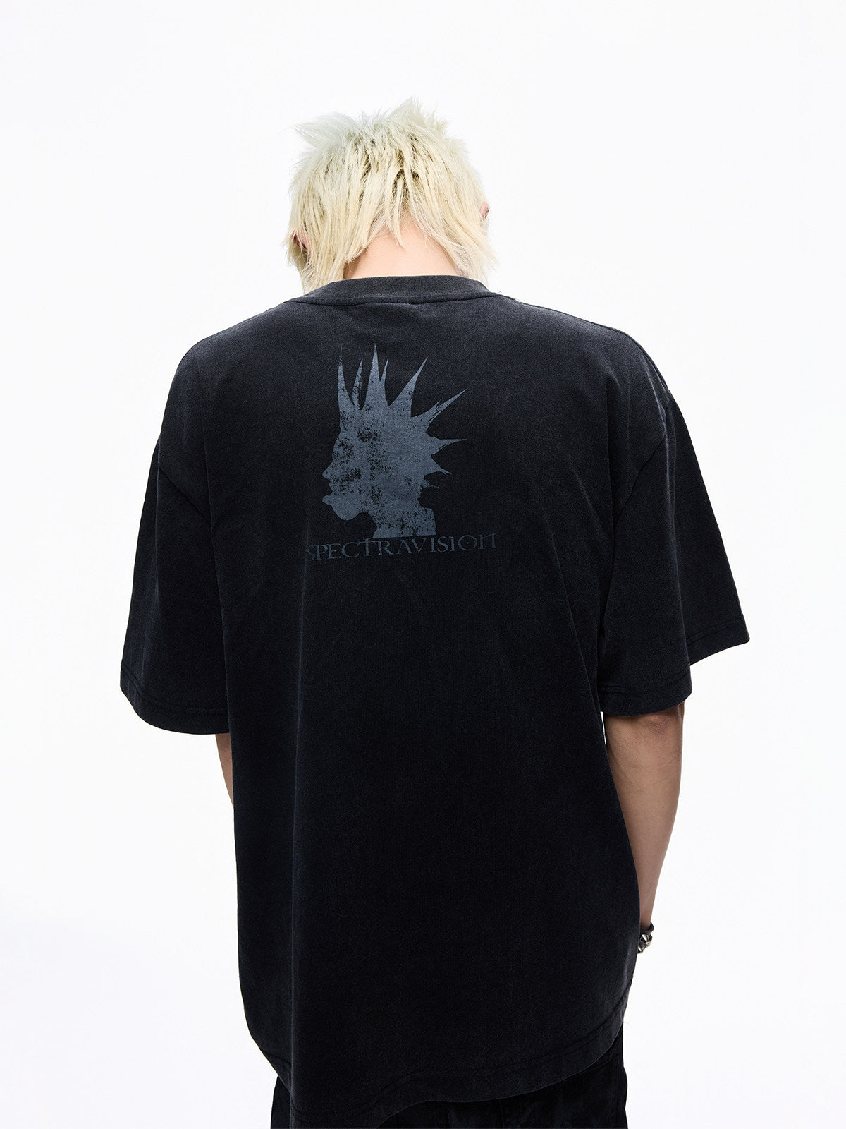Portrait Print Cotton Oversize Short Sleeve T-Shirt WN27341