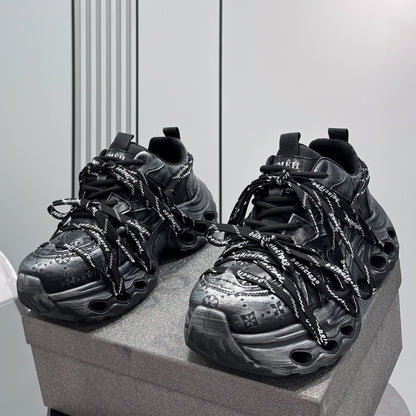 Metallic Rope Lace Chunky Sole Sneakers WN24639