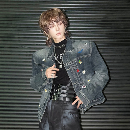 Raw Hem Denim Short Jacket WN25078