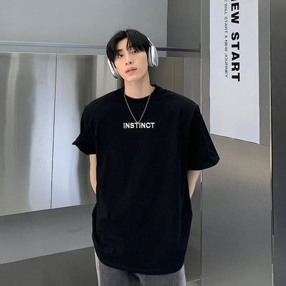 Letter Print Oversize Short Sleeve T-Shirt WN24922