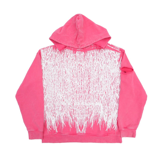 Damage Graffiti Design Oversize Pullover Hoodie WN13742