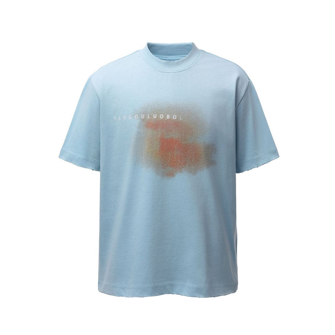 Heavyweight Spray Print Oversize Short Sleeve T-Shirt WN25821