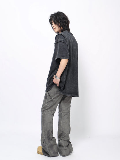 Washed Damage Oversize Short Sleeve T-Shirt WN24412