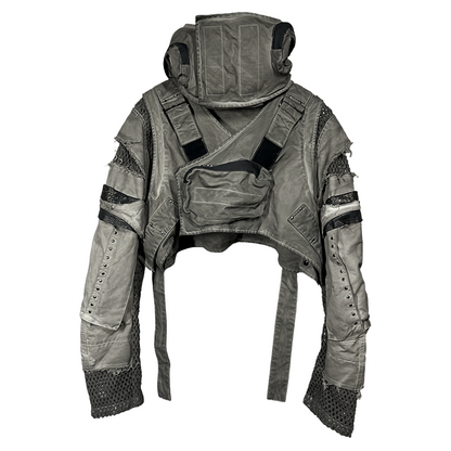 Deconstructed Detachable Hooded Short Jacket WN21999