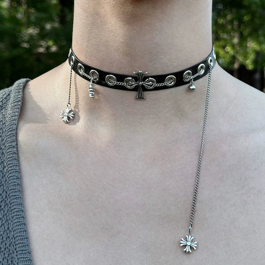 Cross Pendant Chain Necklace WN25077