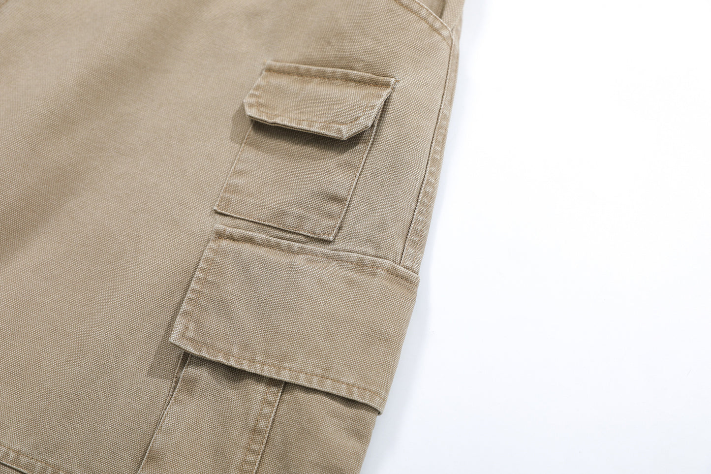 Washed Multi Pocket Cargo Half Pants WN25734