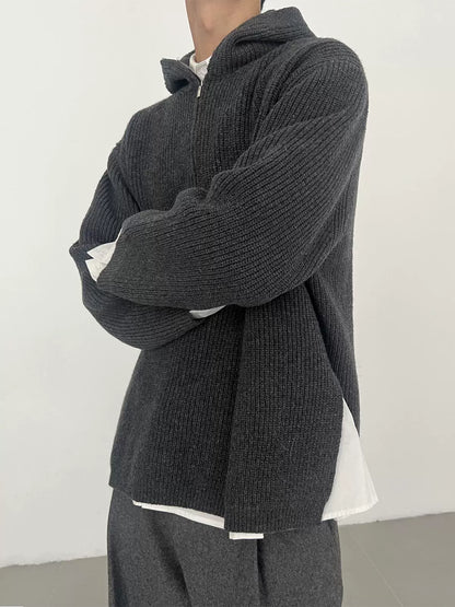 Half Zipper Knit Hoodie WN21526