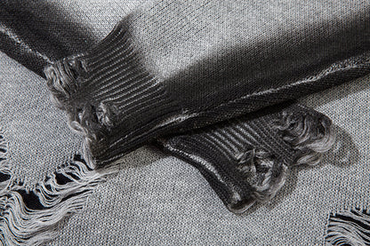 Tie-Dye Butterfly Design Knit Sweater WN11411