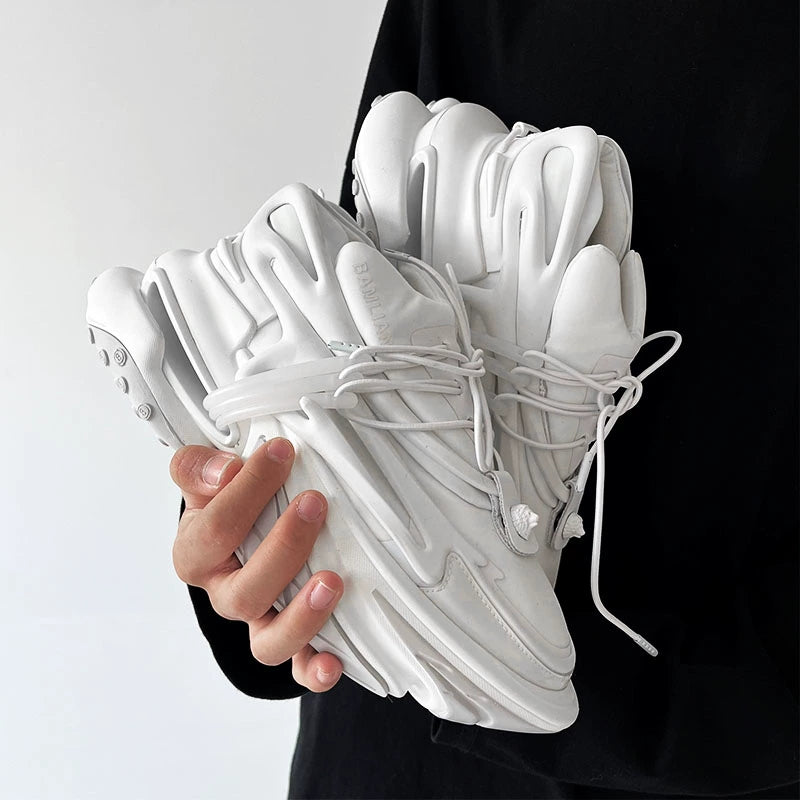 Striking lace Design Chunky Sole Shoes WN19168