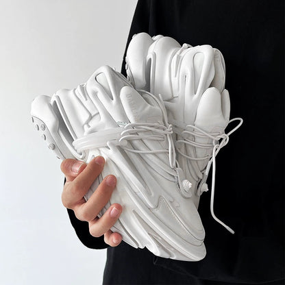 Striking lace Design Chunky Sole Shoes WN19168