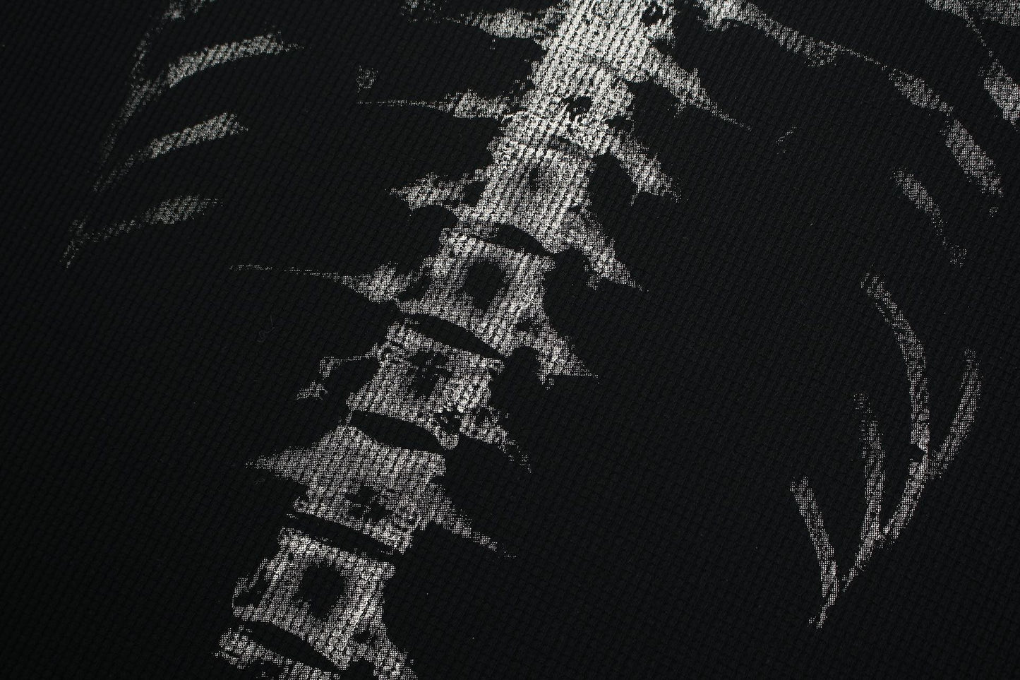 Skeleton Print Waffle Short Sleeve T-Shirt WN25913