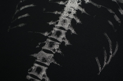 Skeleton Print Waffle Short Sleeve T-Shirt WN25913