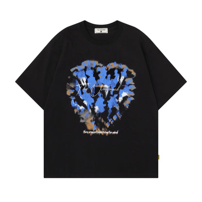 Heart Graffiti Oversize Short Sleeve T-Shirt WN25657