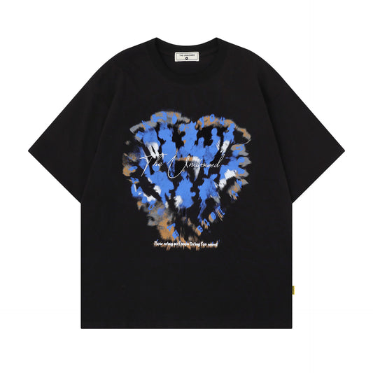 Heart Graffiti Oversize Short Sleeve T-Shirt WN25657