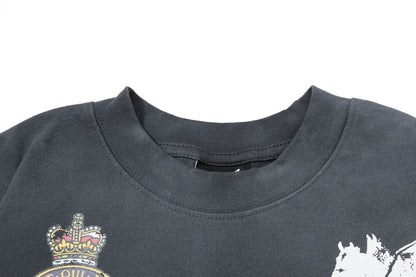 Washed Damage Badge Short Sleeve T-Shirt WN26070