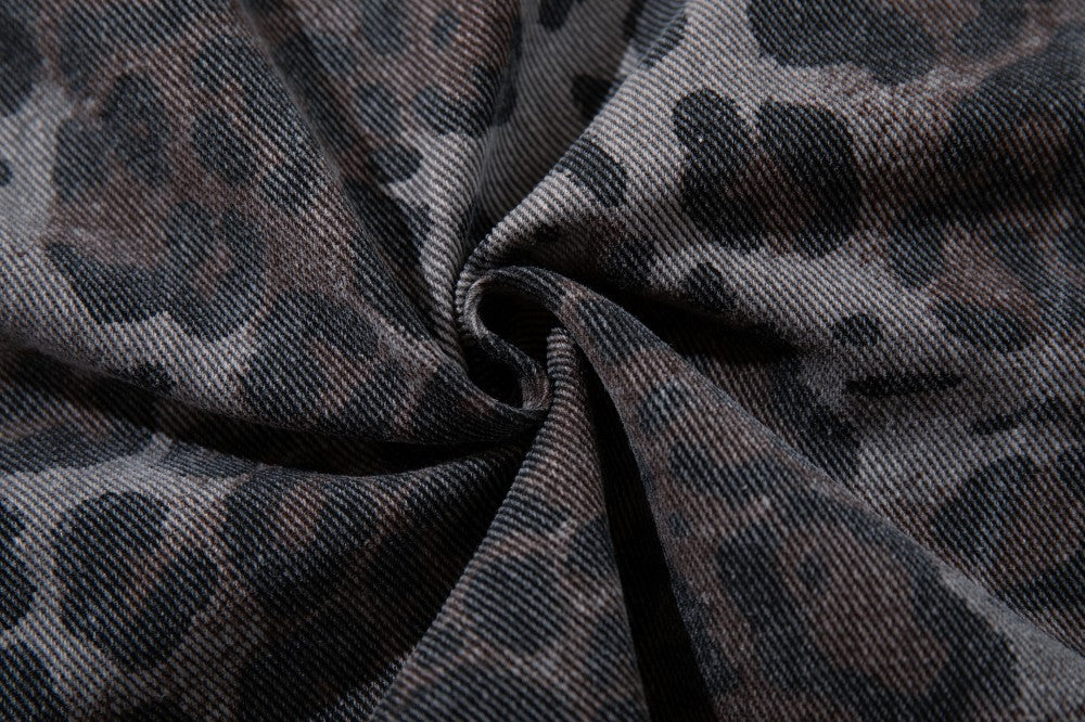 Leopard Embroidery Polo Shirt & Short Pants Setup WN27909