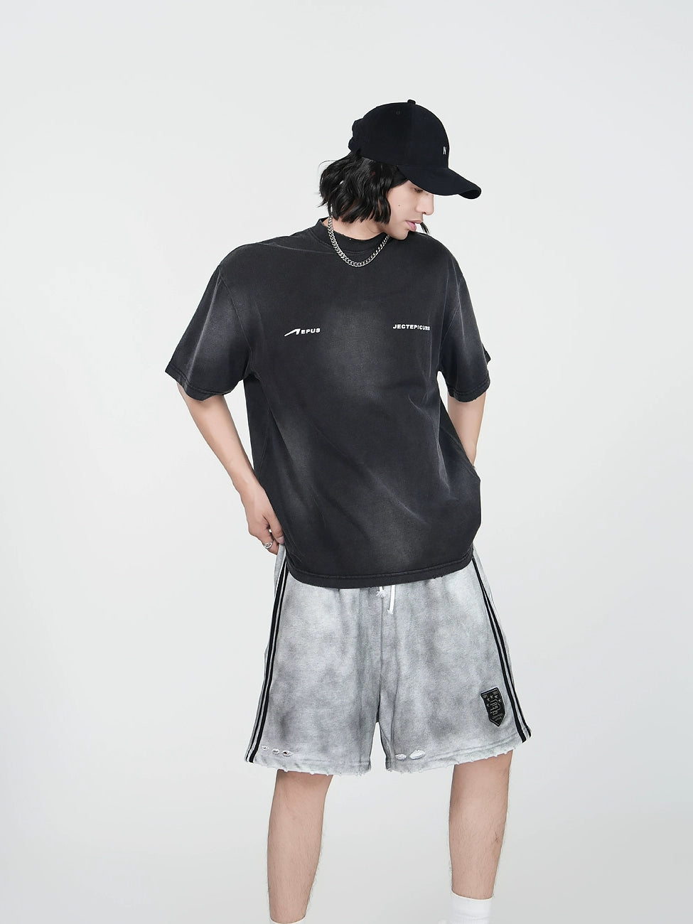 Graphic Letter Design Short Sleeve T-Shirt WN17442