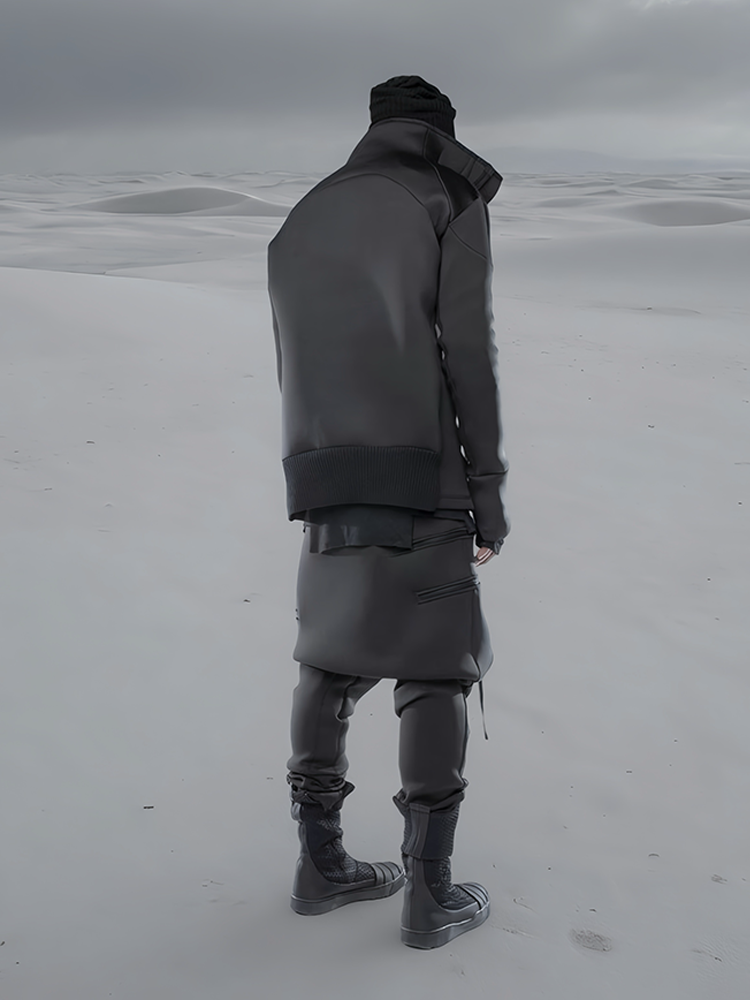 Asymmetric Deconstructed Design Jacket WN21976