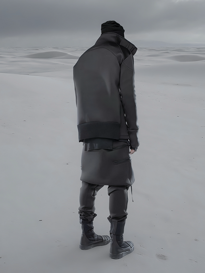 Asymmetric Deconstructed Design Jacket WN21976