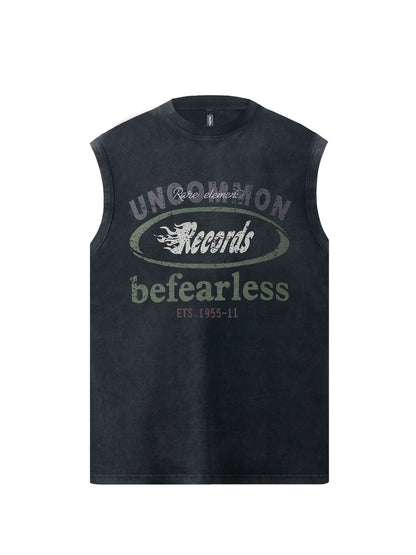 Letter Print Sleeveless T-Shirt WN26211