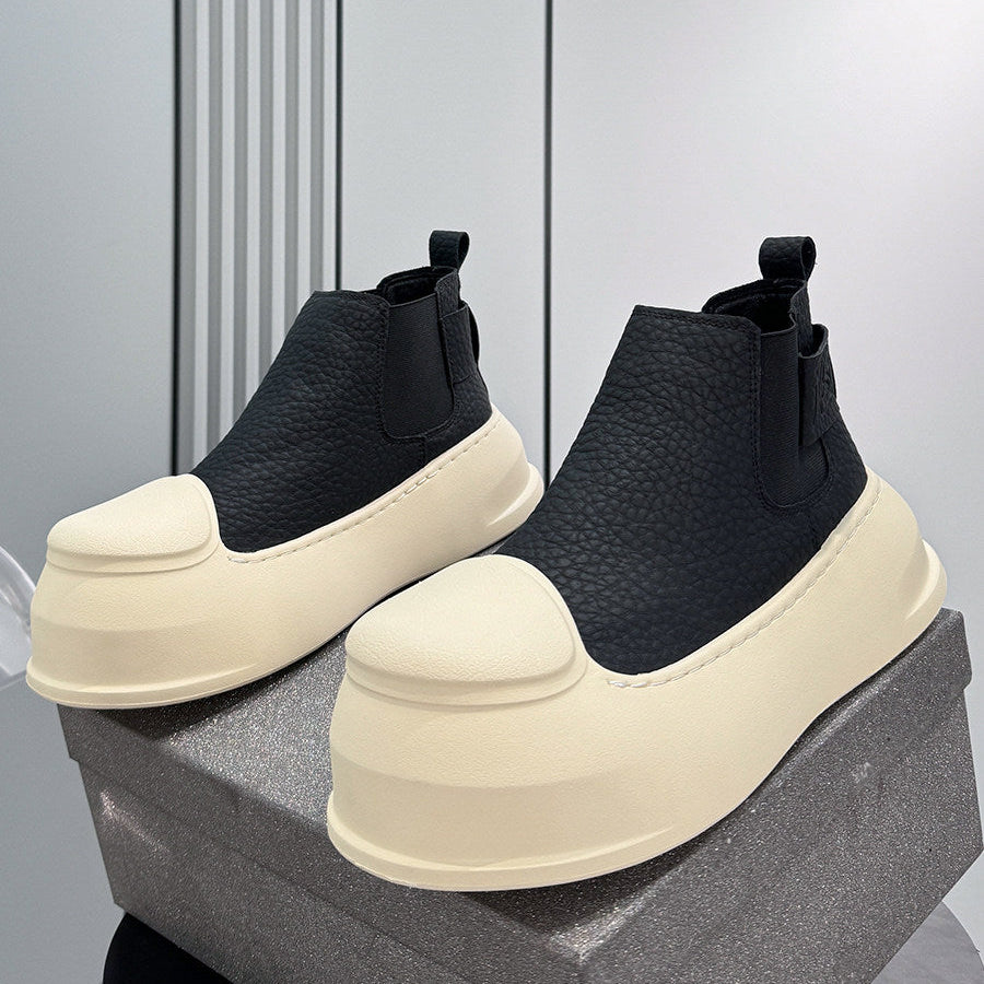 Side Gore Platform Short Boots WN24619