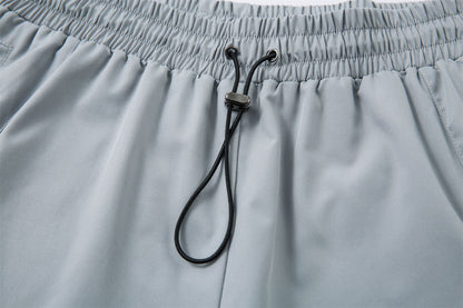 Lightweight Pleats Wide Leg Cargo Pants WN26862
