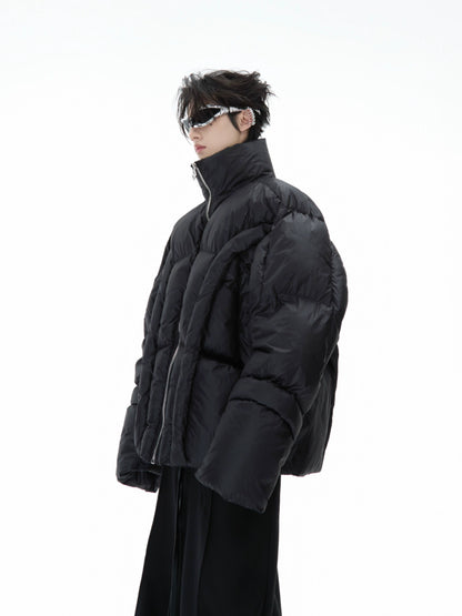 Deconstructed 3D High-Neck Oversize Puffer Jacket WN11621