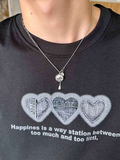 Sun & Horse Coin Pendant Layered Chain Necklace WN24897