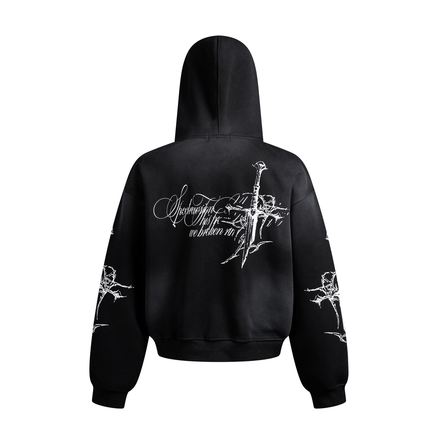 Dirty Dye Cross Heavyweight Pullover Hoodie WN23066