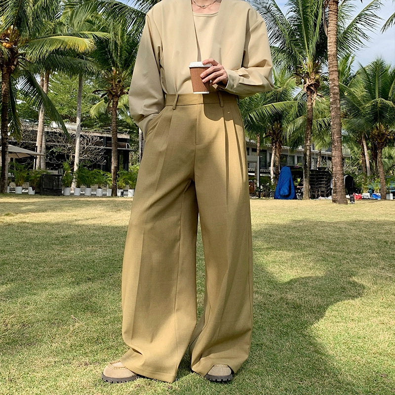 Double-Breasted Tailored Jacket & Wide Leg Trousers Setup WN20395