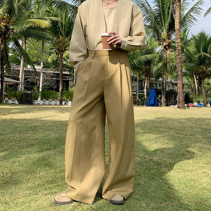 Double-Breasted Tailored Jacket & Wide Leg Trousers Setup WN20395