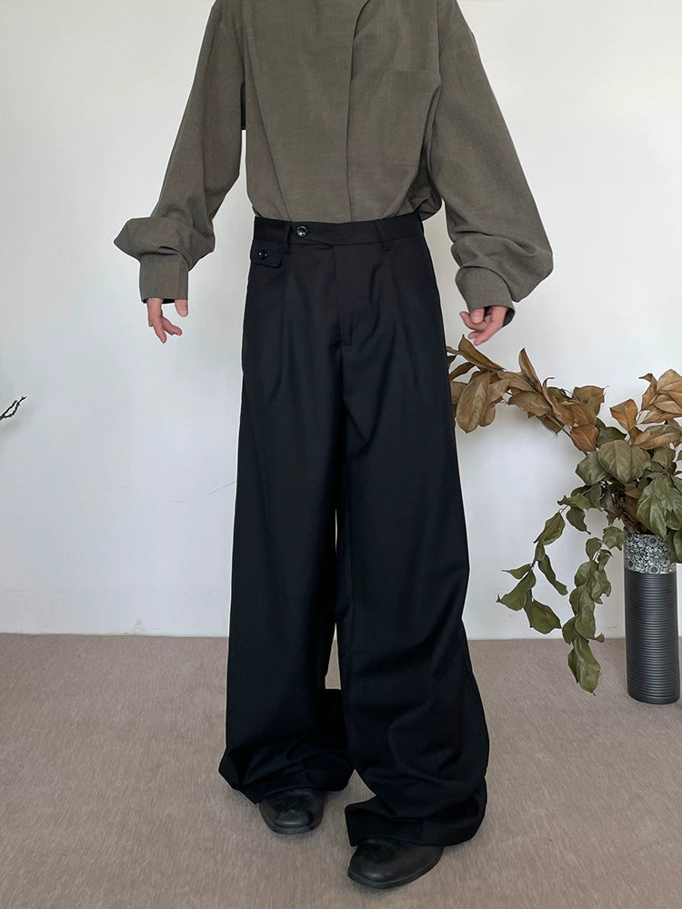 High Waist Wide Leg Straight Trousers WN20031