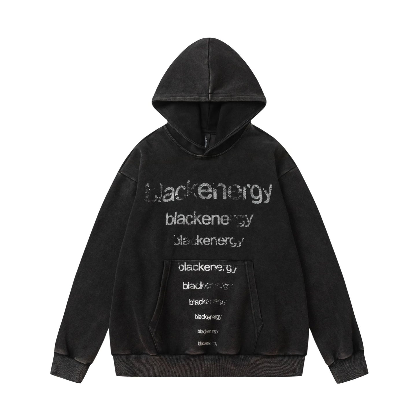 Washed Letter Print Hoodie WN25506