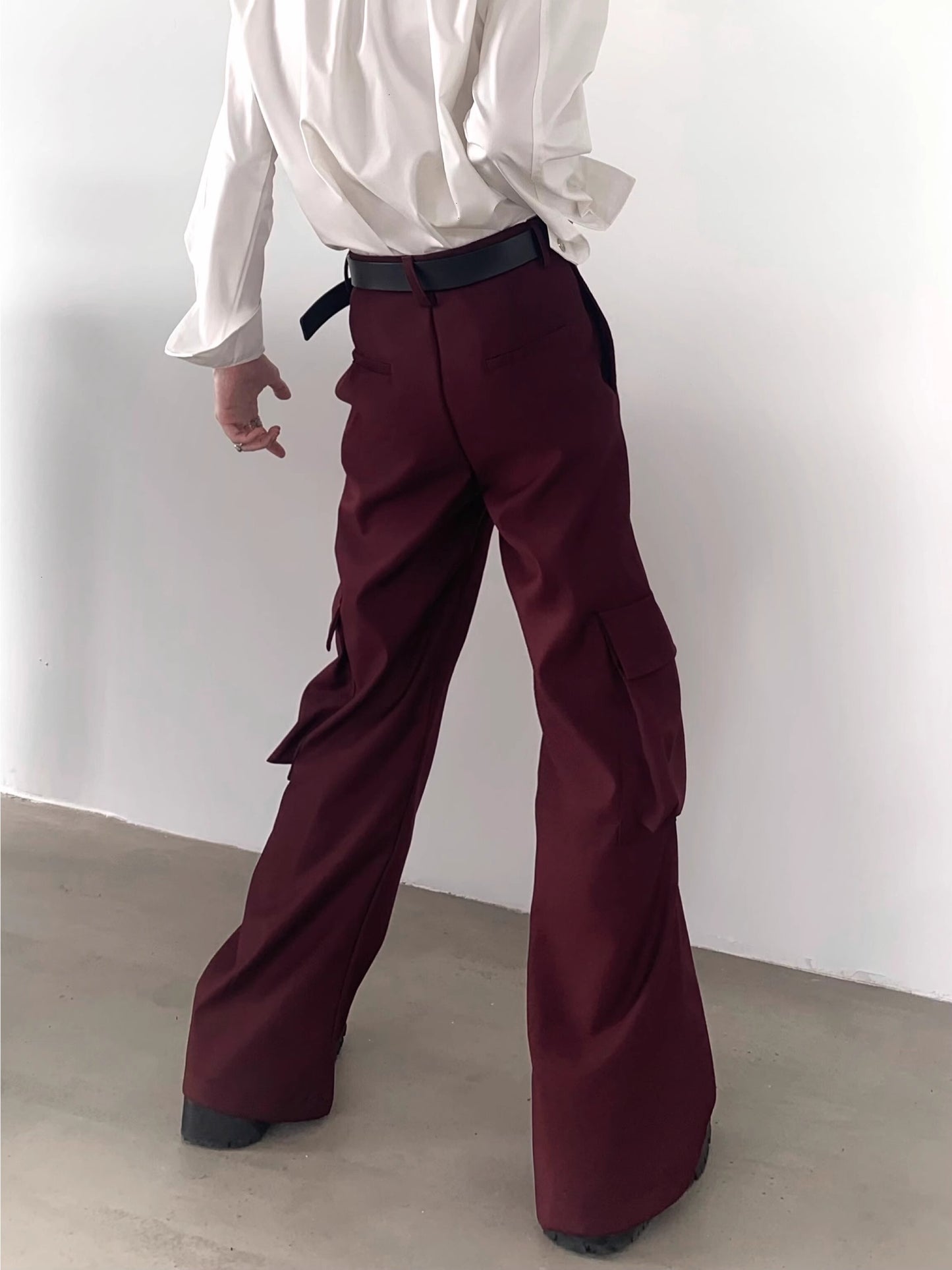 High Waist Tuck-in Micro Flare Cargo Pants WN9160