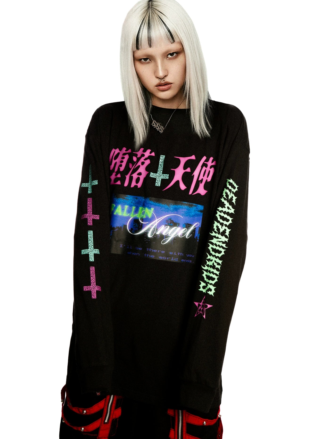 Graphic Letter Print Long Sleeve T-Shirt WN22278