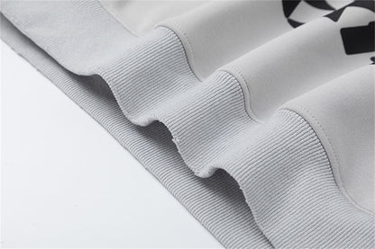 Letter Print Fleece Oversize Pullover Hoodie WN11195