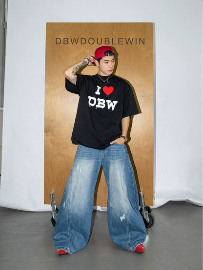 Three-Dimensional Print Oversize Short Sleeve T-Shirt WN20861