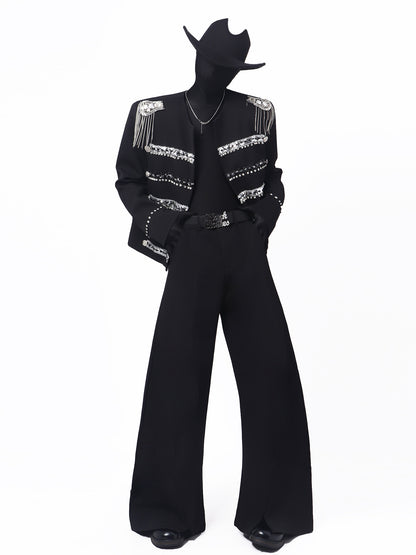 Fringe Epaulet Braid Design Jacket WN23673