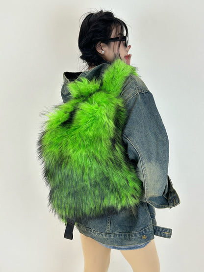 Plush Tassel Backpack WN20548-K2