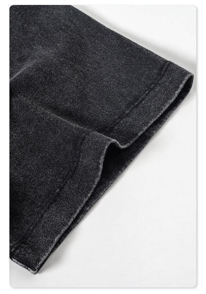 Washed Round Neck Pure Cotton Short Sleeve T-Shirt WN7832