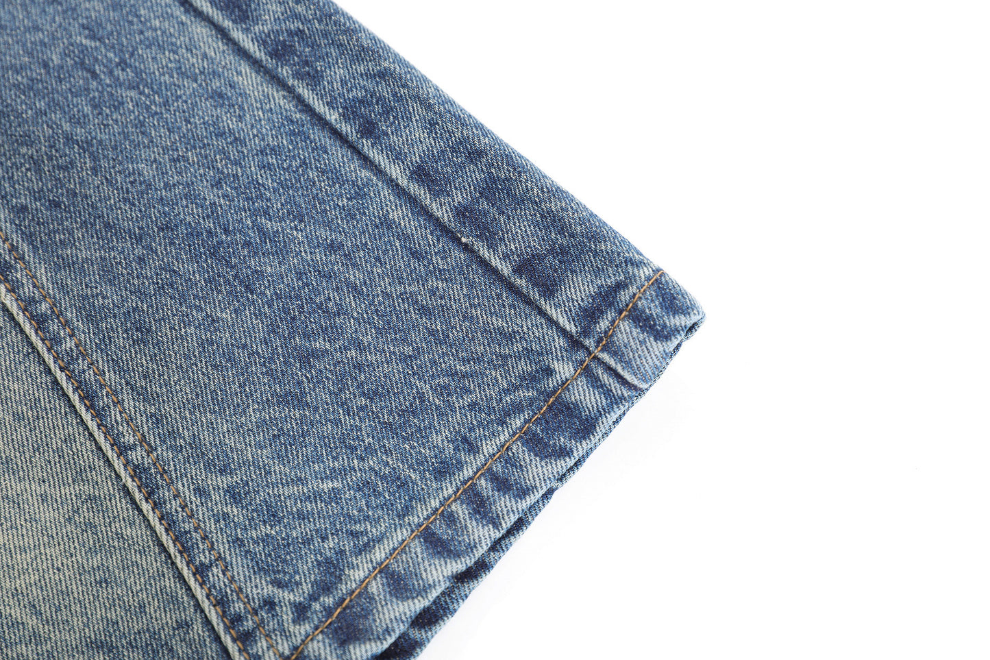 Denim Wash Wide Leg Half Pants WN25644