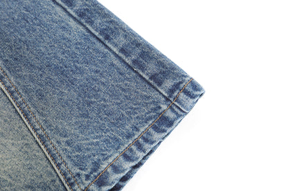 Denim Wash Wide Leg Half Pants WN25644