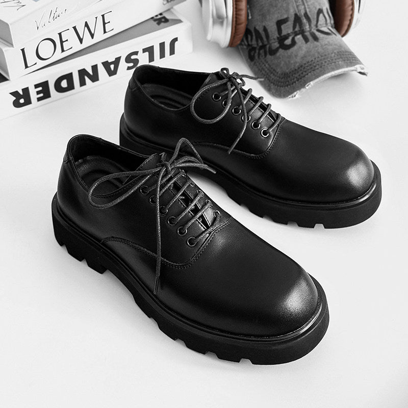 Chunky Platform Square Toe Lace-Up Shoes WN24554